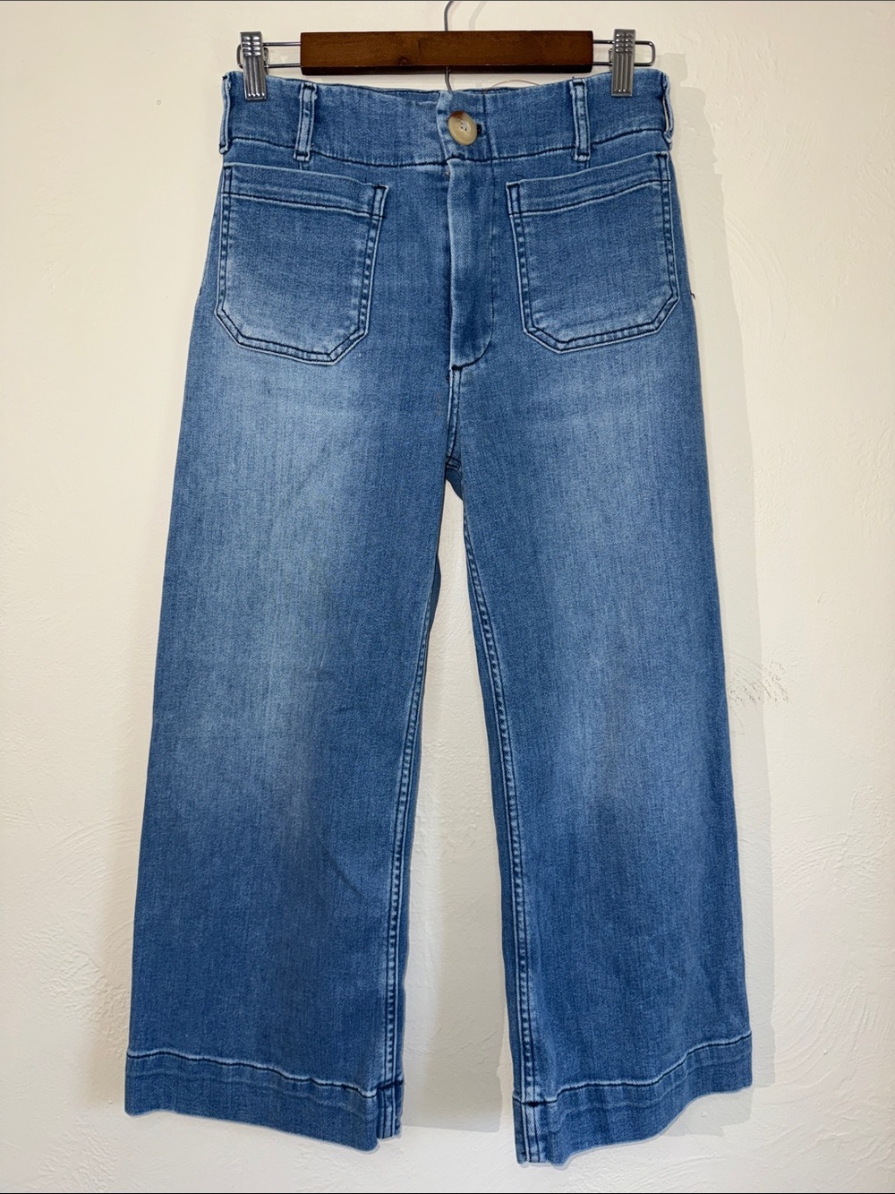 Maeve Anthropologie Colette High Rise Wide Leg Cropped Jeans 27P